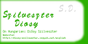 szilveszter diosy business card